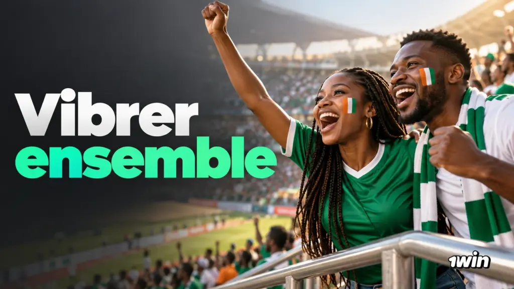 Deux supporters adultes portant les couleurs ivoiriennes dans un stade